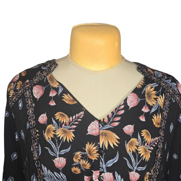 Style & Co Womens 2X Midi Dress Stretch Flowy Floral Paisley Casual Career - Picture 3 of 11